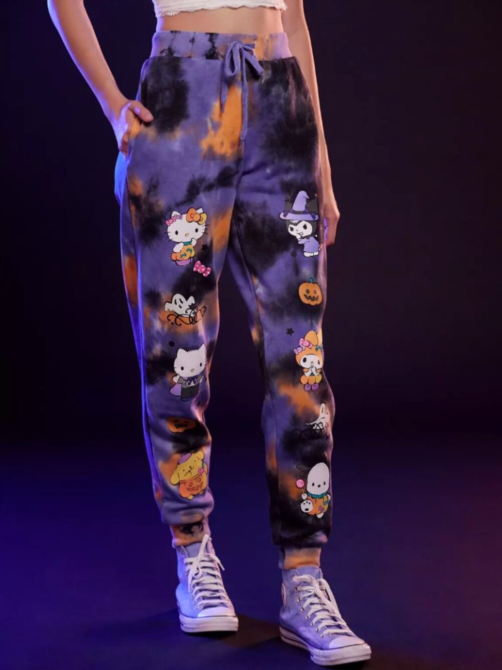 Hello Kitty And Friends Halloween Tie-Dye Jogger Sweatpants